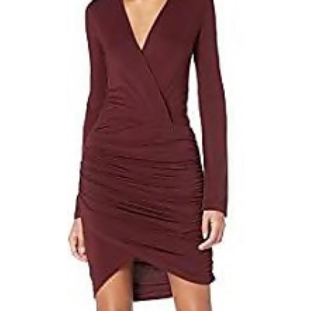 Young Broke & Fabulous Long Sleeve, Ruched Midi